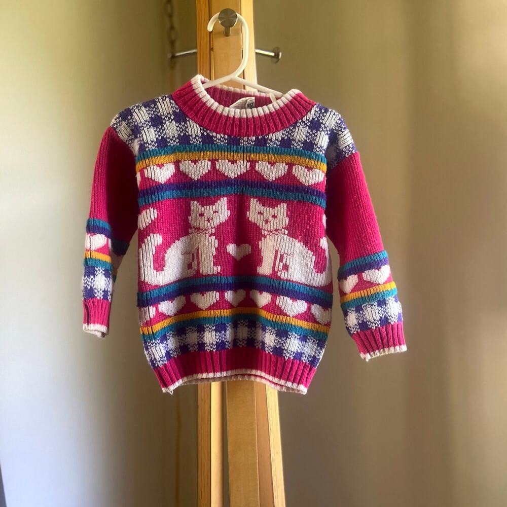 Vintage Cat Sweater 2T